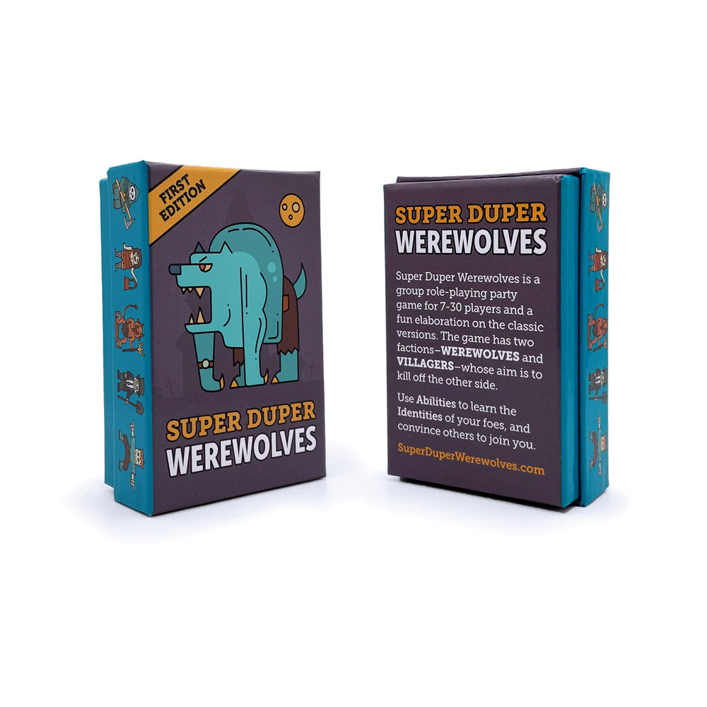 Front and back of Super Duper Werewolves box